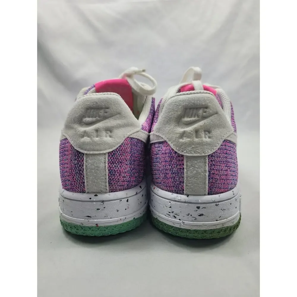 Nike Women's AF1 Air Force 1 Crater Flyknit Fuchsia Pink Blast Sneakers US 8.5